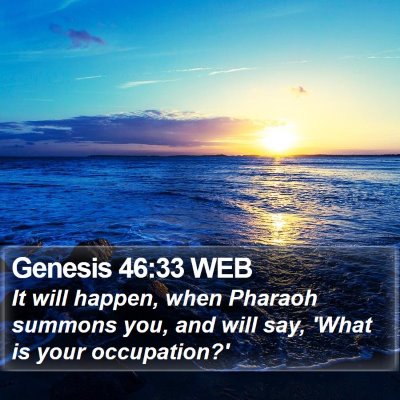 Genesis 46:33 WEB Bible Verse Image