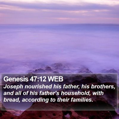 Genesis 47:12 WEB Bible Verse Image