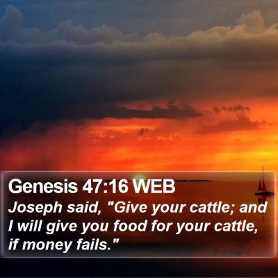 Genesis 47:16 WEB Bible Verse Image