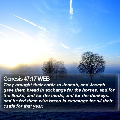 Genesis 47:17 WEB Bible Verse Image