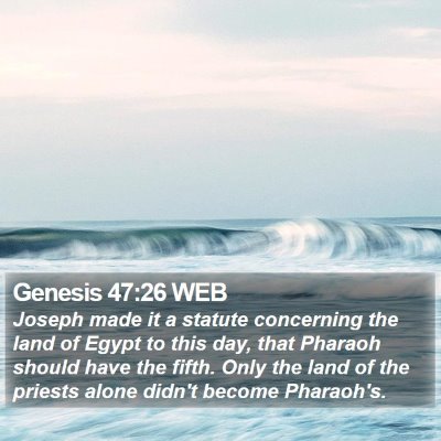 Genesis 47:26 WEB Bible Verse Image