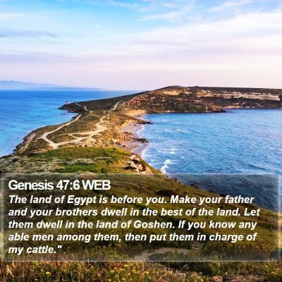 Genesis 47:6 WEB Bible Verse Image