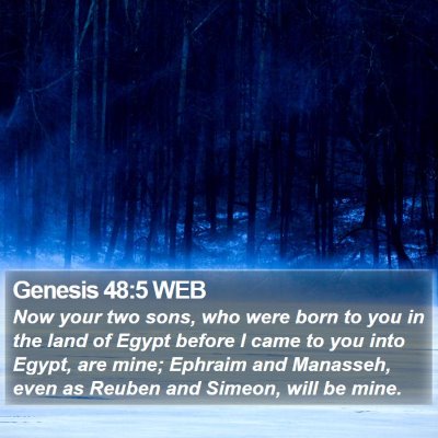 Genesis 48:5 WEB Bible Verse Image