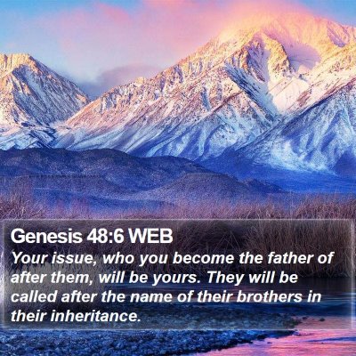 Genesis 48:6 WEB Bible Verse Image
