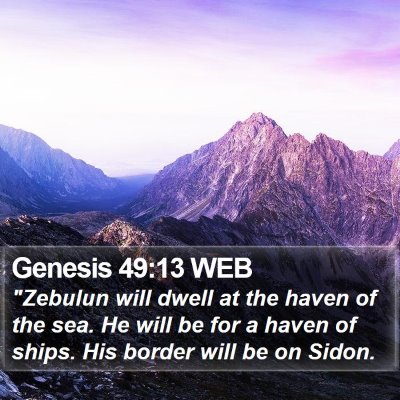 Genesis 49:13 WEB Bible Verse Image