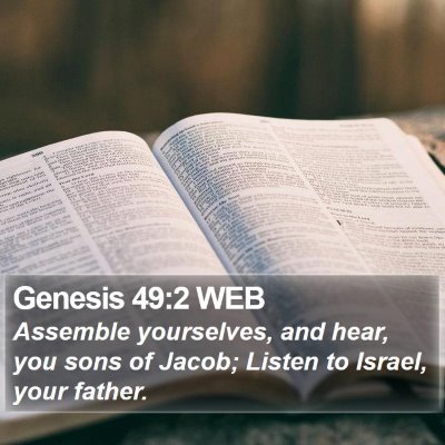 Genesis 49:2 WEB Bible Verse Image