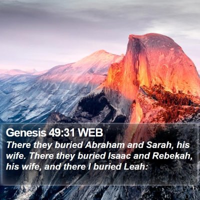 Genesis 49:31 WEB Bible Verse Image