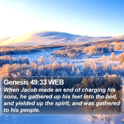 Genesis 49:33 WEB Bible Verse Image