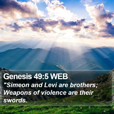 Genesis 49:5 WEB Bible Verse Image
