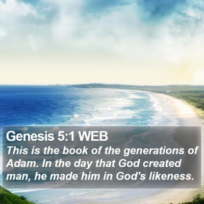 Genesis 5:1 WEB Bible Verse Image