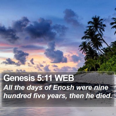 Genesis 5:11 WEB Bible Verse Image