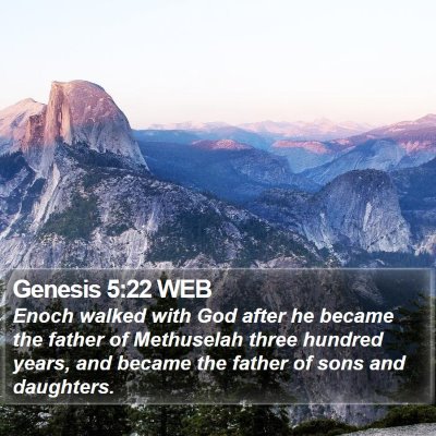 Genesis 5:22 WEB Bible Verse Image