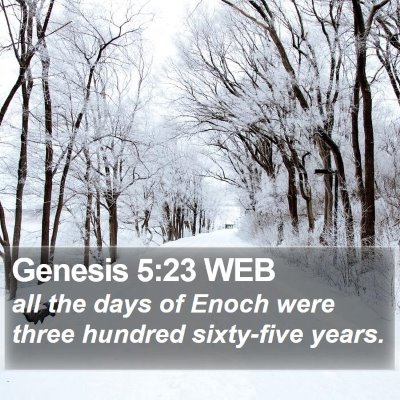 Genesis 5:23 WEB Bible Verse Image