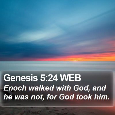 Genesis 5:24 WEB Bible Verse Image