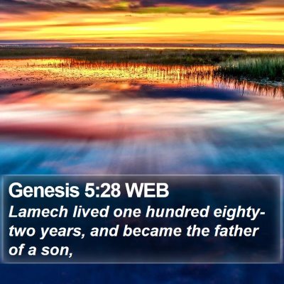 Genesis 5:28 WEB Bible Verse Image
