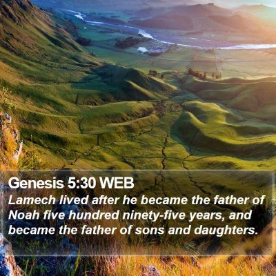 Genesis 5:30 WEB Bible Verse Image