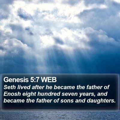 Genesis 5:7 WEB Bible Verse Image