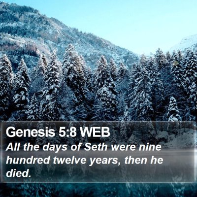 Genesis 5:8 WEB Bible Verse Image