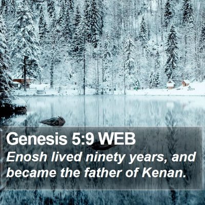 Genesis 5:9 WEB Bible Verse Image