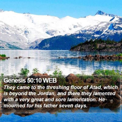 Genesis 50:10 WEB Bible Verse Image
