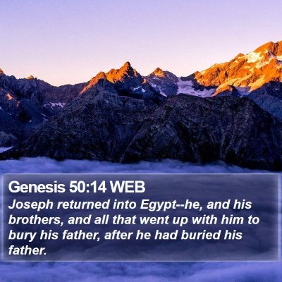 Genesis 50:14 WEB Bible Verse Image
