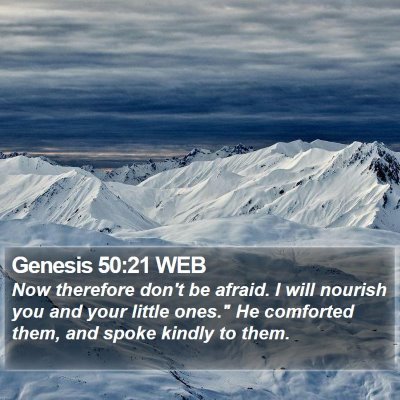 Genesis 50:21 WEB Bible Verse Image