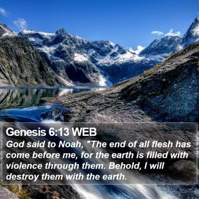 Genesis 6:13 WEB Bible Verse Image