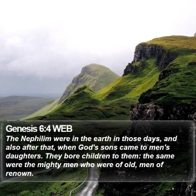 Genesis 6:4 WEB Bible Verse Image