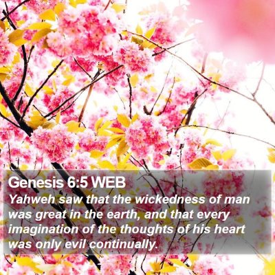 Genesis 6:5 WEB Bible Verse Image