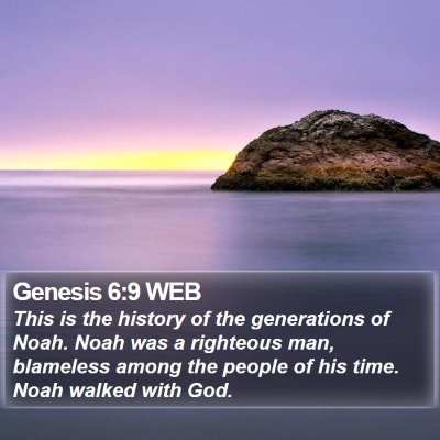Genesis 6:9 WEB Bible Verse Image