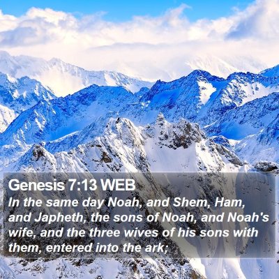 Genesis 7:13 WEB Bible Verse Image