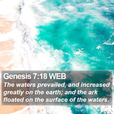 Genesis 7:18 WEB Bible Verse Image