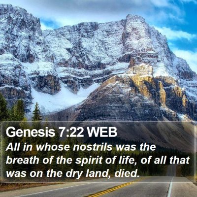 Genesis 7:22 WEB Bible Verse Image