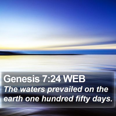 Genesis 7:24 WEB Bible Verse Image