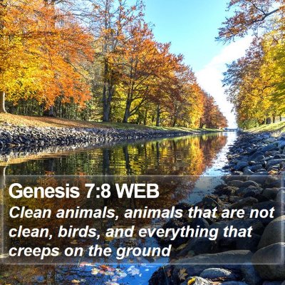 Genesis 7:8 WEB Bible Verse Image