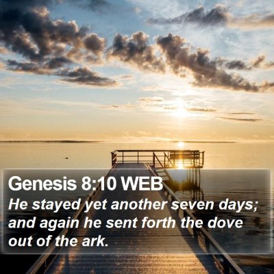 Genesis 8:10 WEB Bible Verse Image