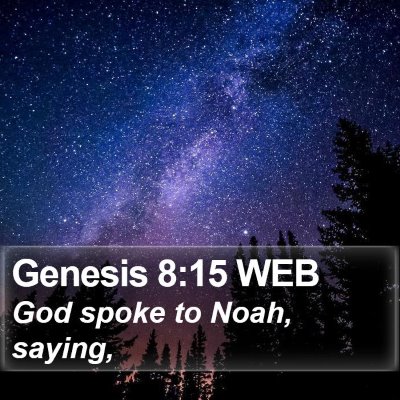 Genesis 8:15 WEB Bible Verse Image