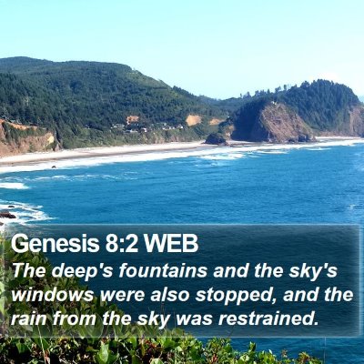 Genesis 8:2 WEB Bible Verse Image