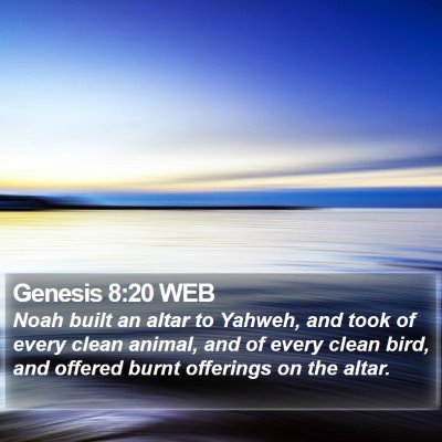 Genesis 8:20 WEB Bible Verse Image