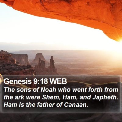 Genesis 9:18 WEB Bible Verse Image
