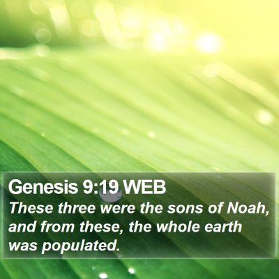 Genesis 9:19 WEB Bible Verse Image