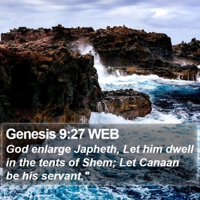 Genesis 9:27 WEB Bible Verse Image