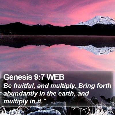 Genesis 9:7 WEB Bible Verse Image