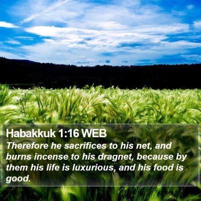 Habakkuk 1:16 WEB Bible Verse Image