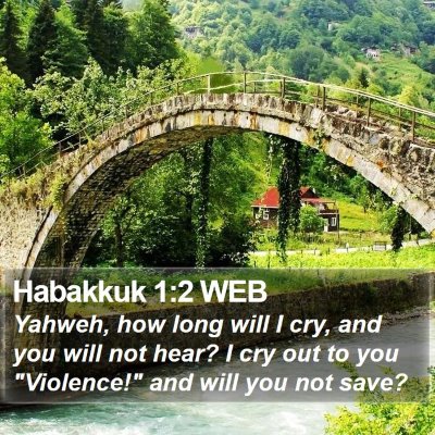 Habakkuk 1:2 WEB Bible Verse Image