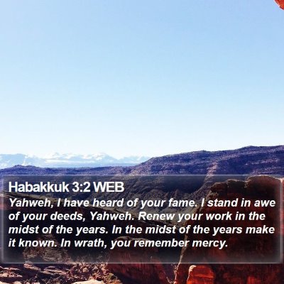 Habakkuk 3:2 WEB Bible Verse Image