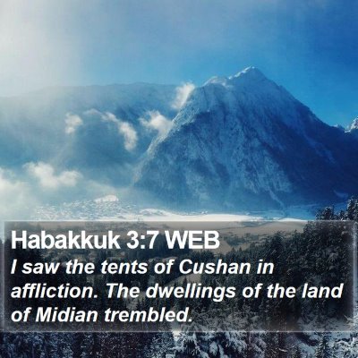 Habakkuk 3:7 WEB Bible Verse Image