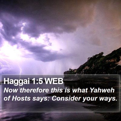 Haggai 1:5 WEB Bible Verse Image