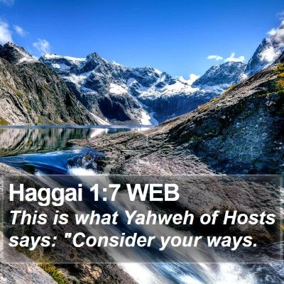 Haggai 1:7 WEB Bible Verse Image