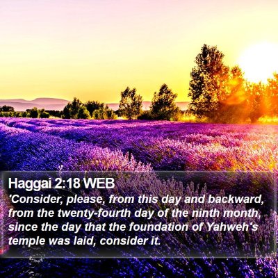 Haggai 2:18 WEB Bible Verse Image